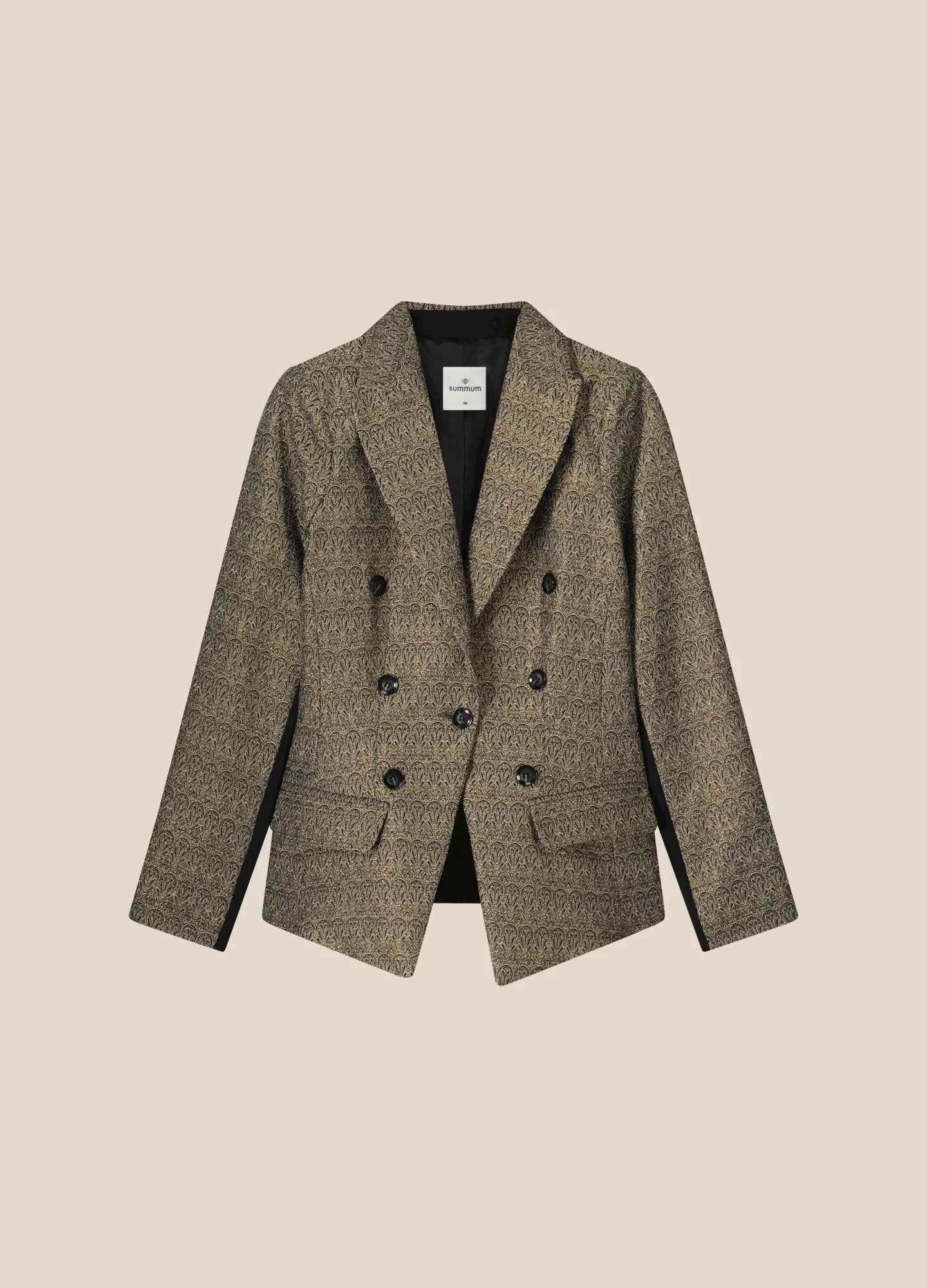 Blazer with gold-coloured thread