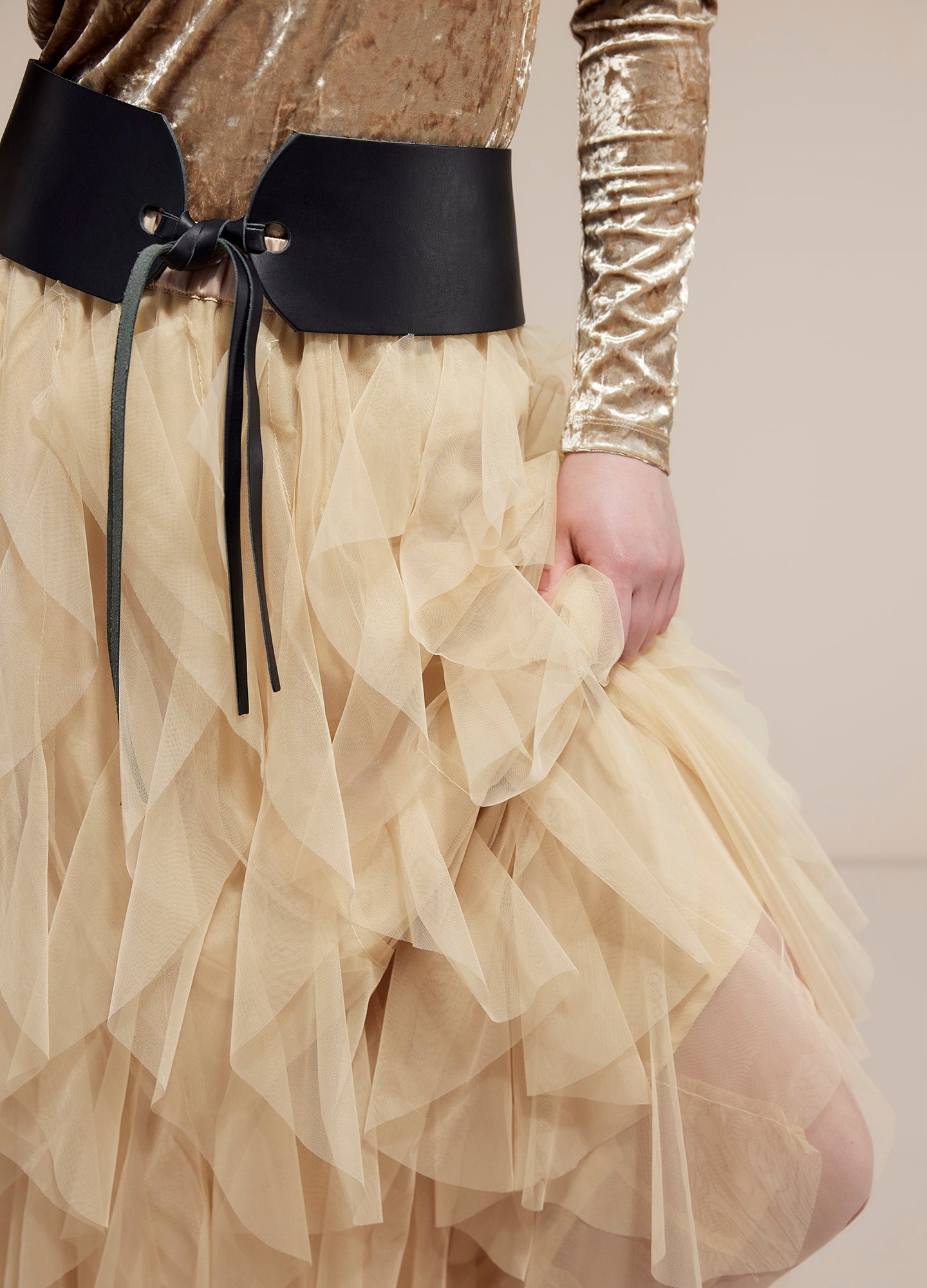 Pleated Tulle Skirt