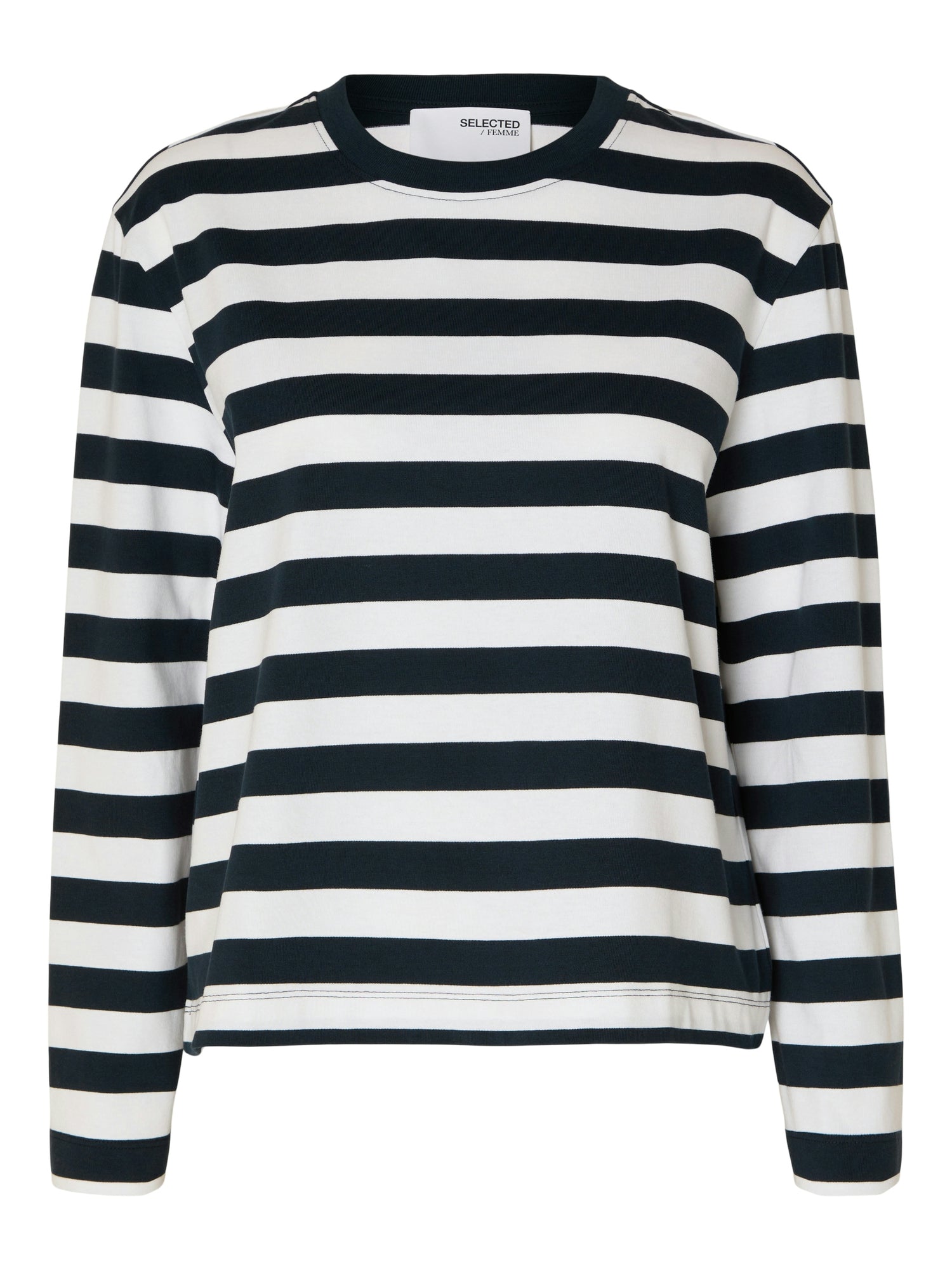Long Sleeve Striped Tee -Dark Sapphire