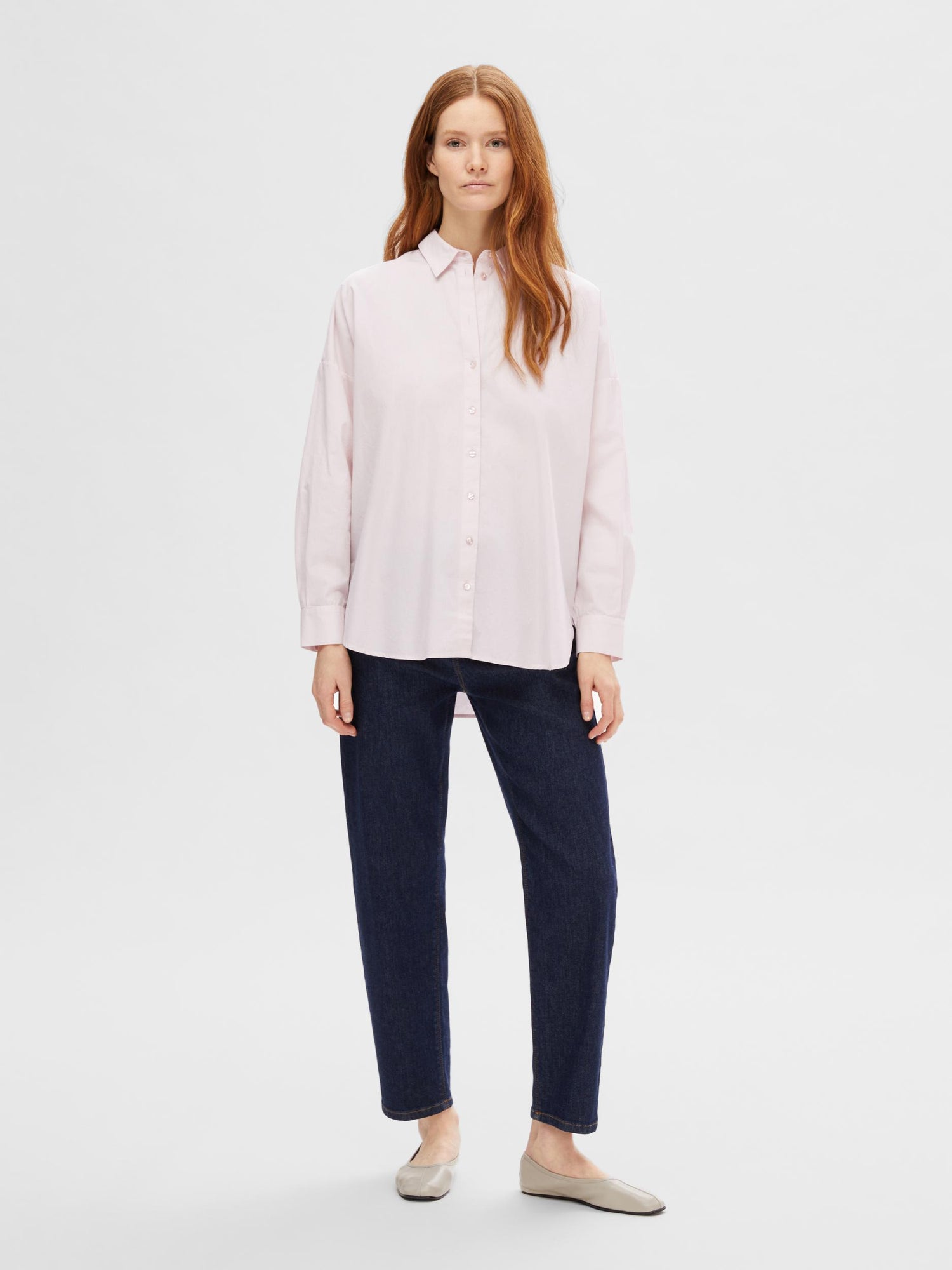 Dina Long Sleeve Shirt In Cradle Pink