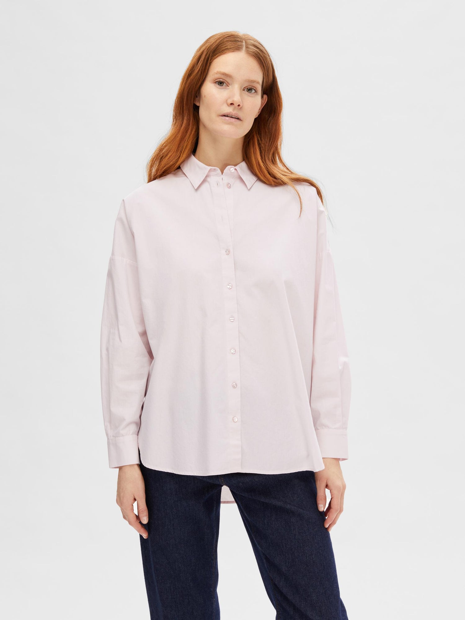 Dina Long Sleeve Shirt In Cradle Pink