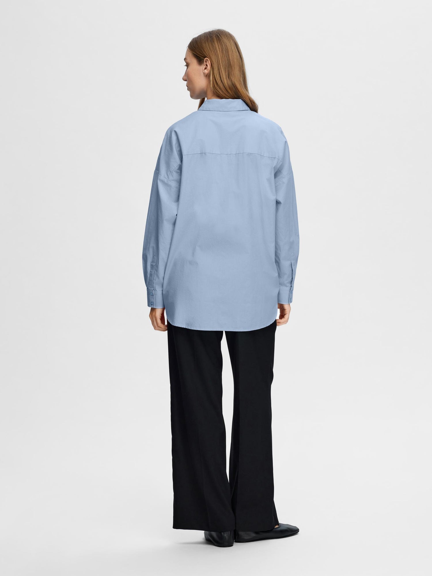 Dina Long Sleeve Shirt In Cashmere Blue