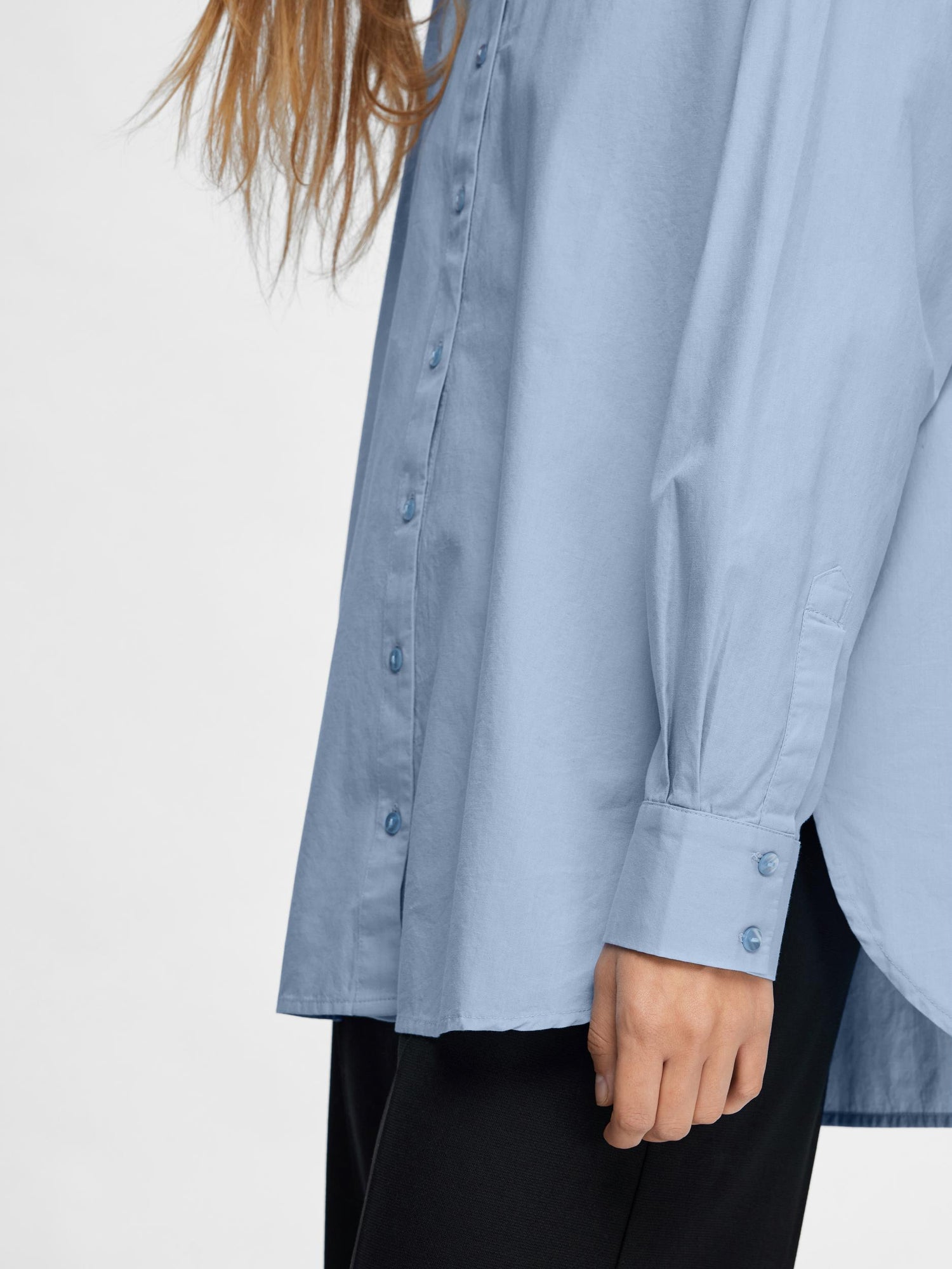 Dina Long Sleeve Shirt In Cashmere Blue