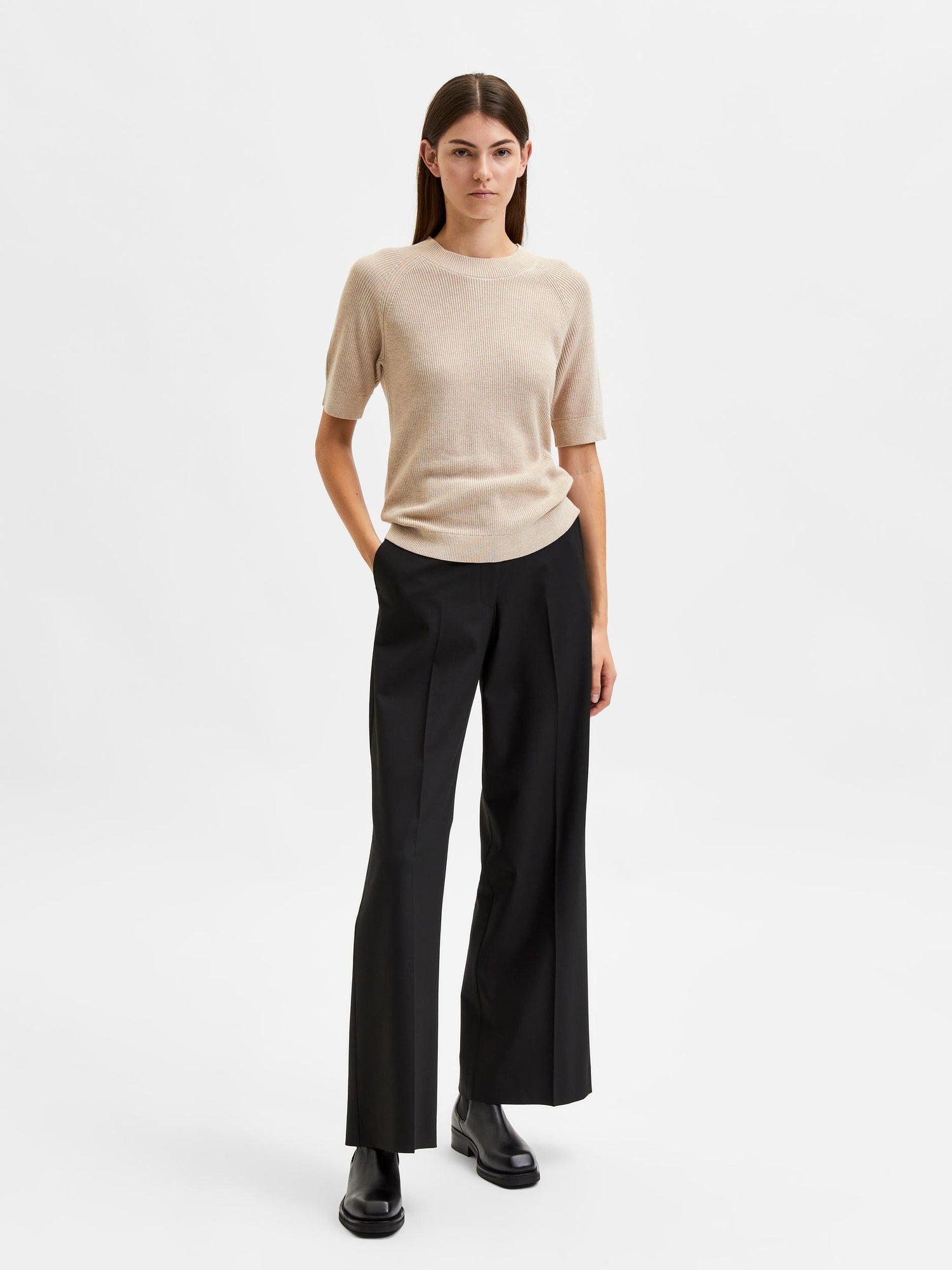 Elinna Short Sleeve Knit Top