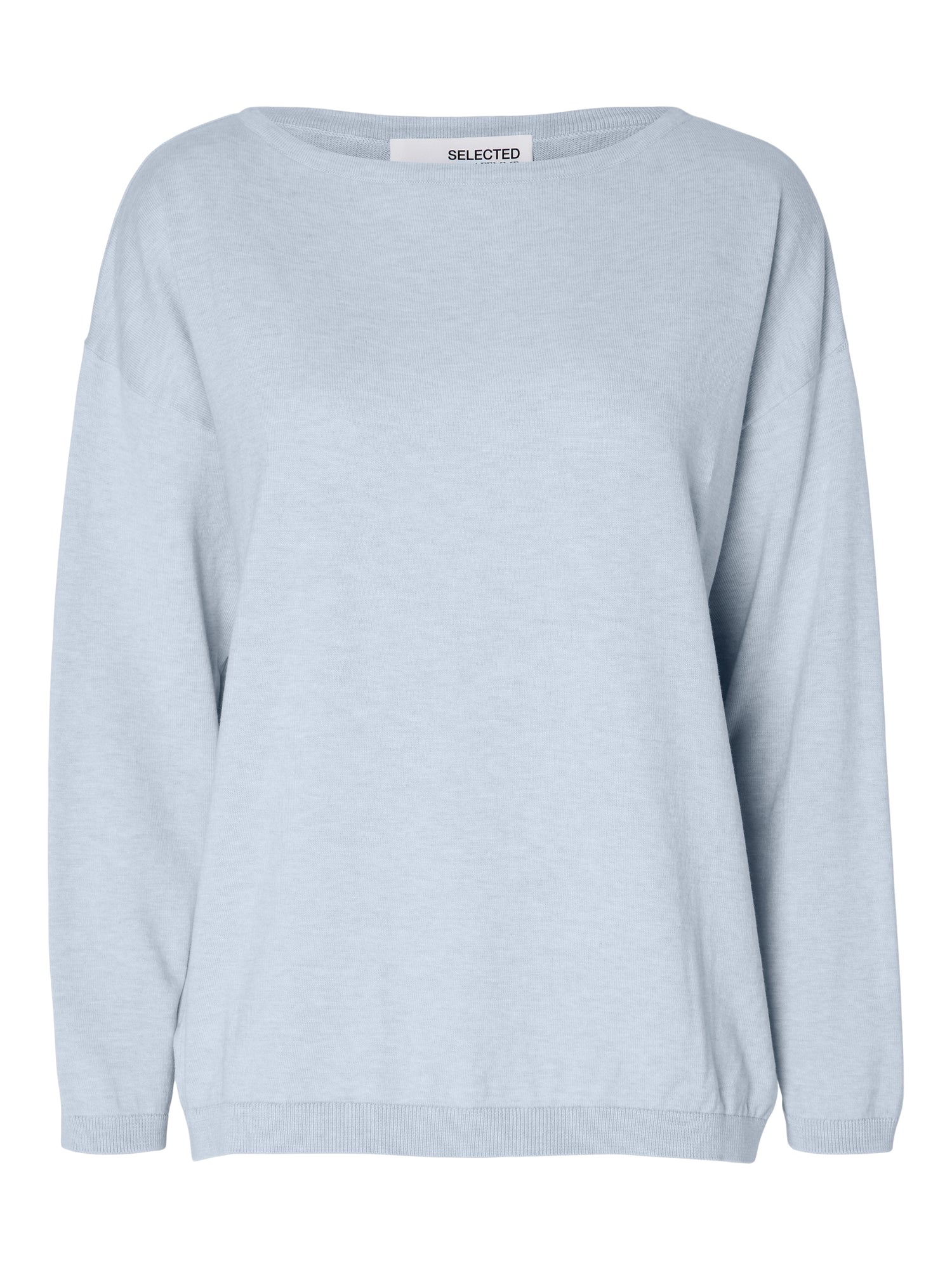 Berga Long Sleeve Boat Neck Jumper In Cashmere Blue