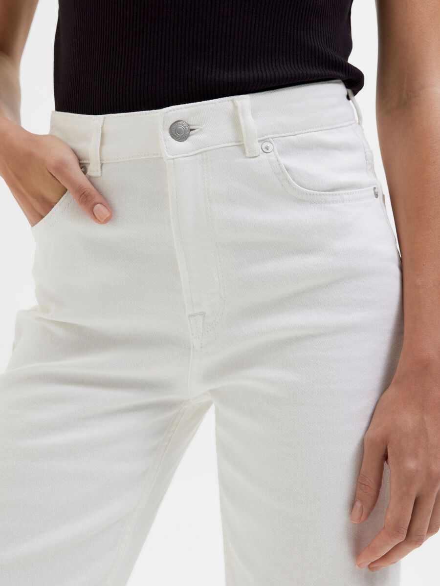 Alice Long Wide White Jeans