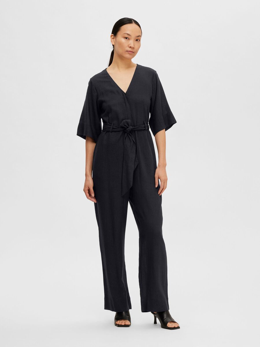 Viva 2/4 Long Linen Jumpsuit