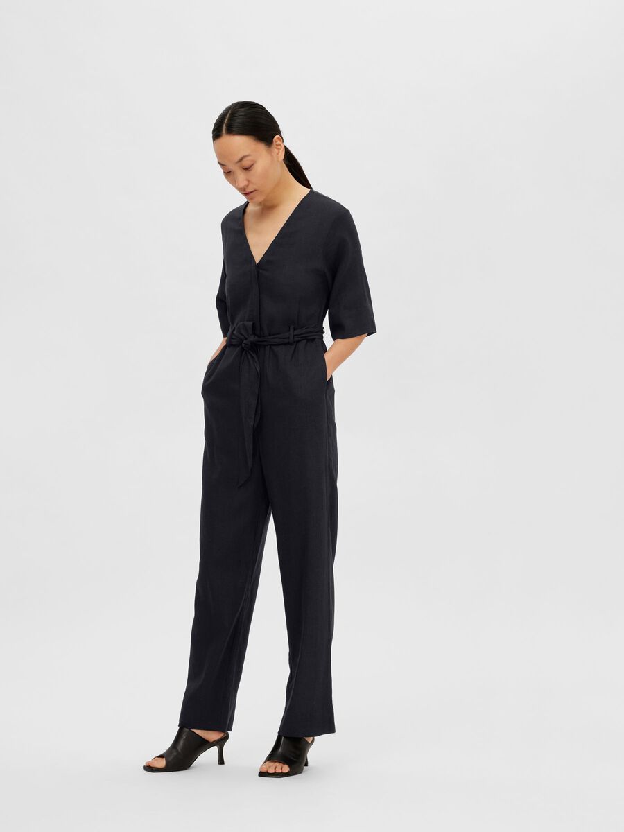 Viva 2/4 Long Linen Jumpsuit