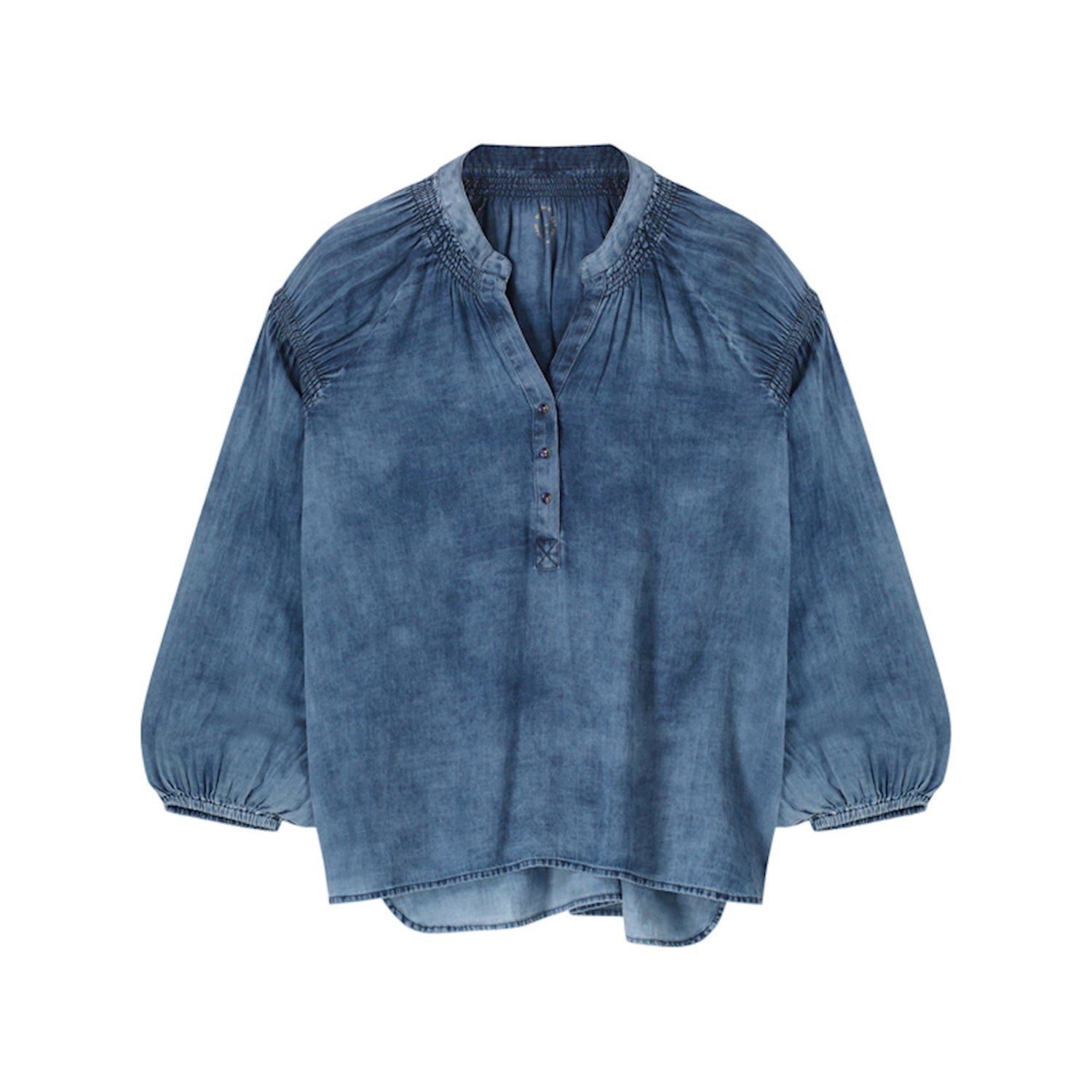Indigo Cotton Blouse