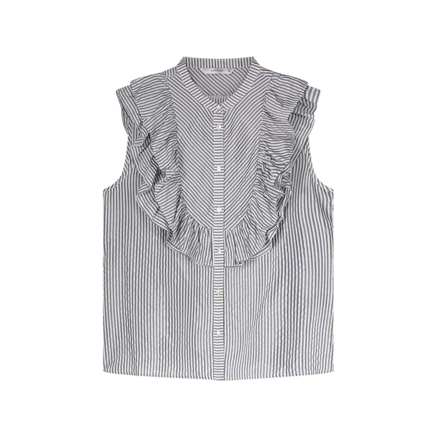 Striped Frill Vest