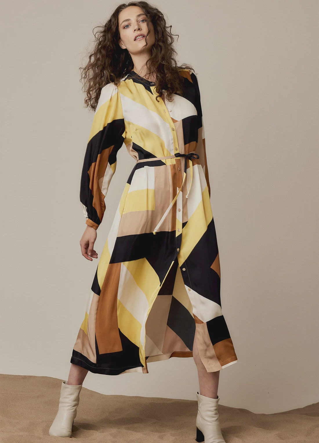 Long button-down dress