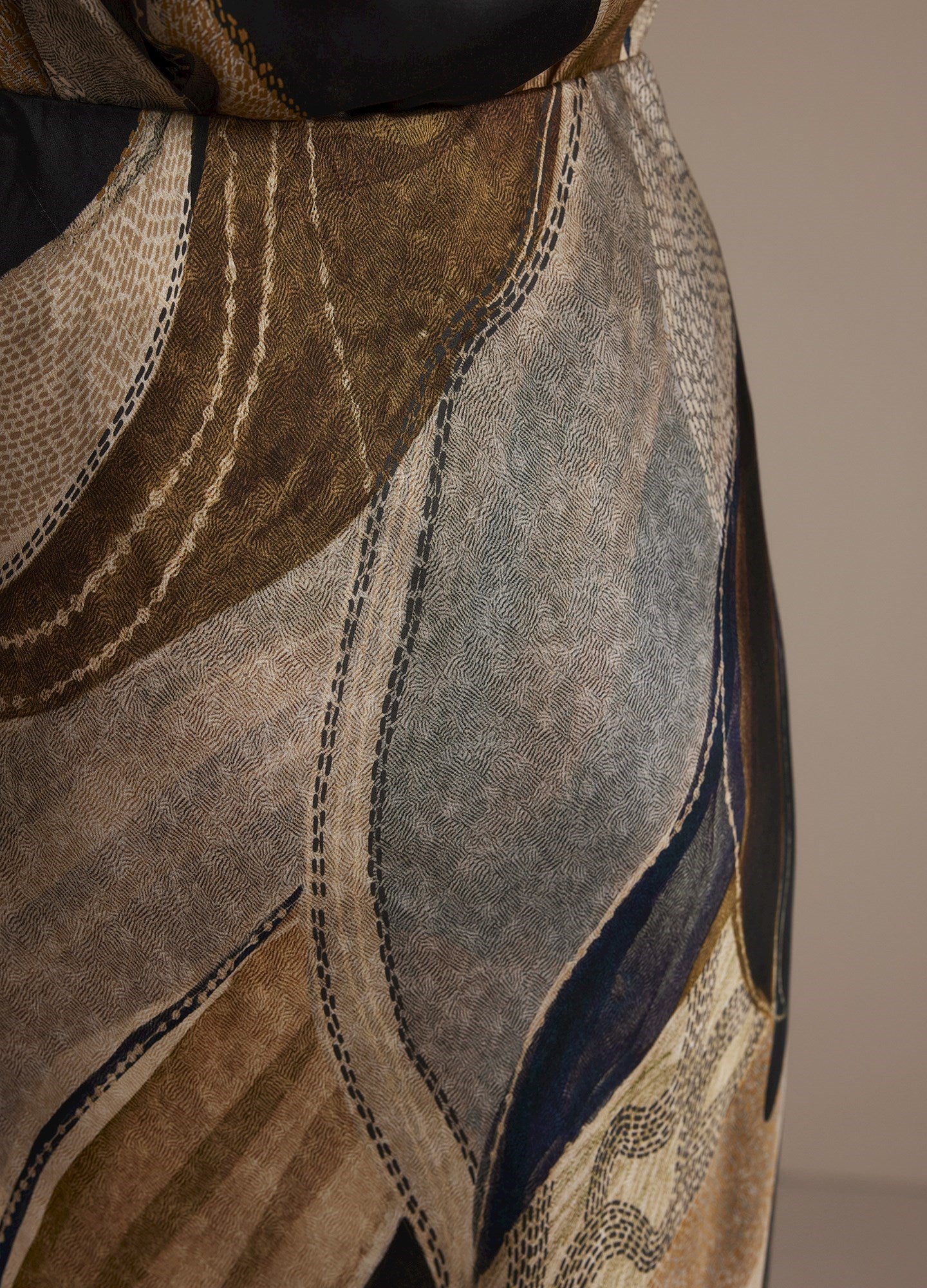 Summum Flowy Maxi Skirt Multicolour