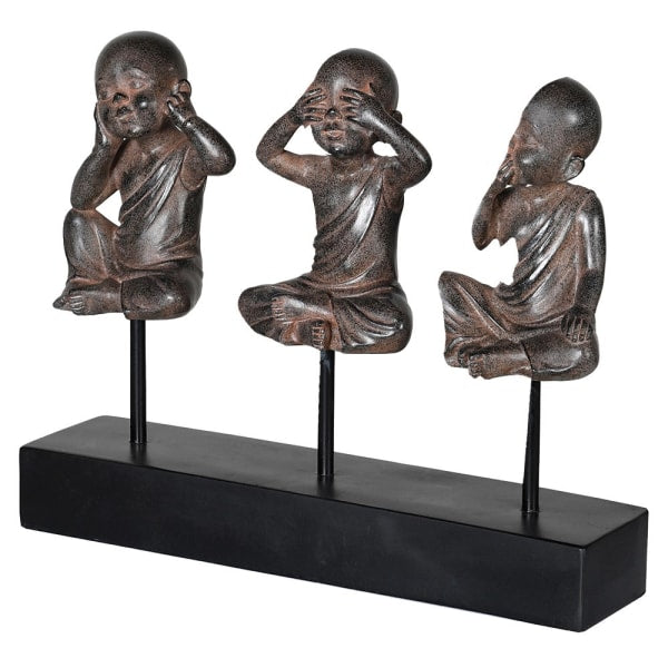 Set of 3 'No Evil' Buddhas On Stand (7056224649395)