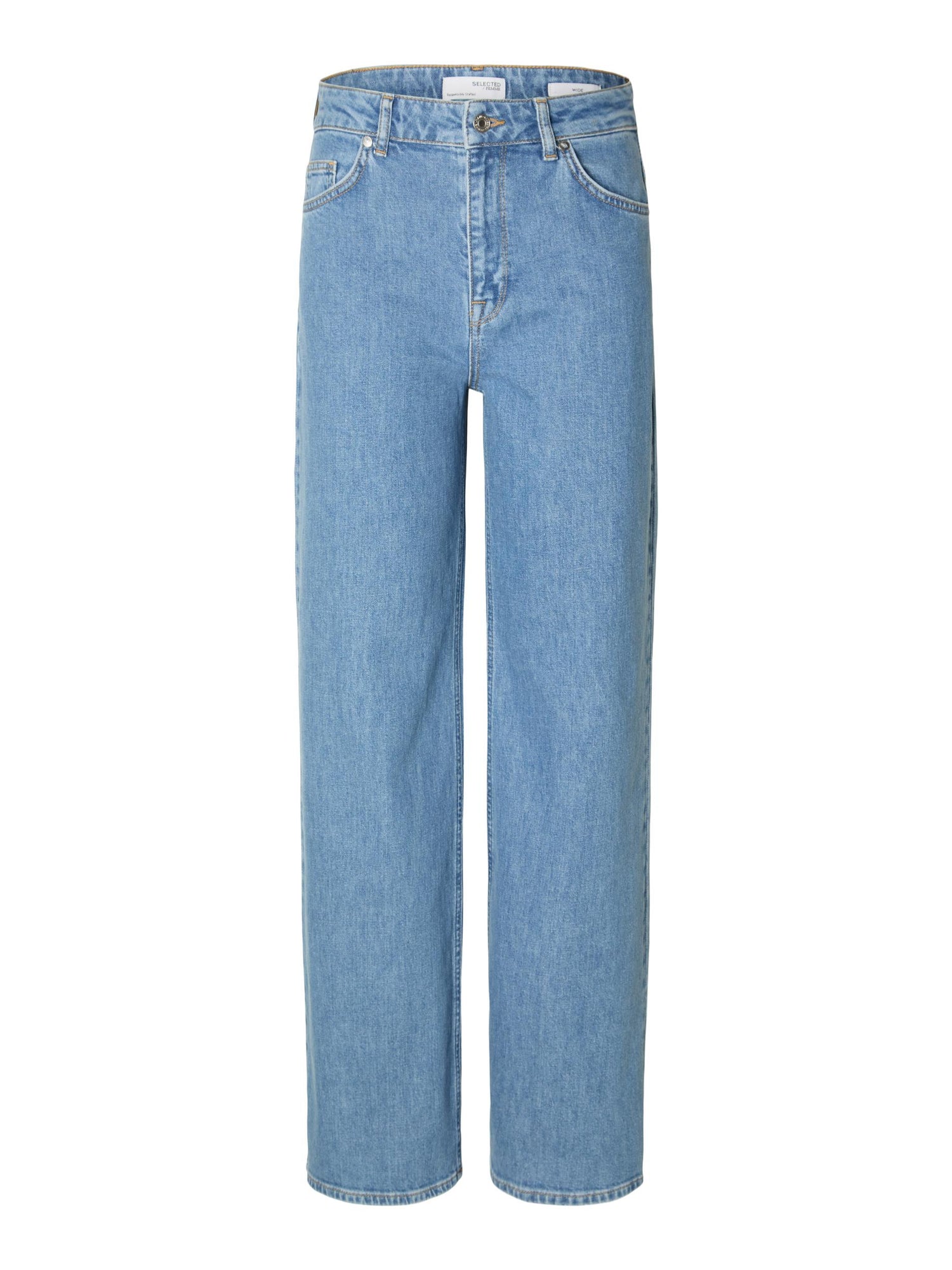 Eloise High Waist Wide Mid Blue Jeans
