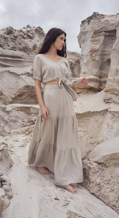 Natural Linen Skirt