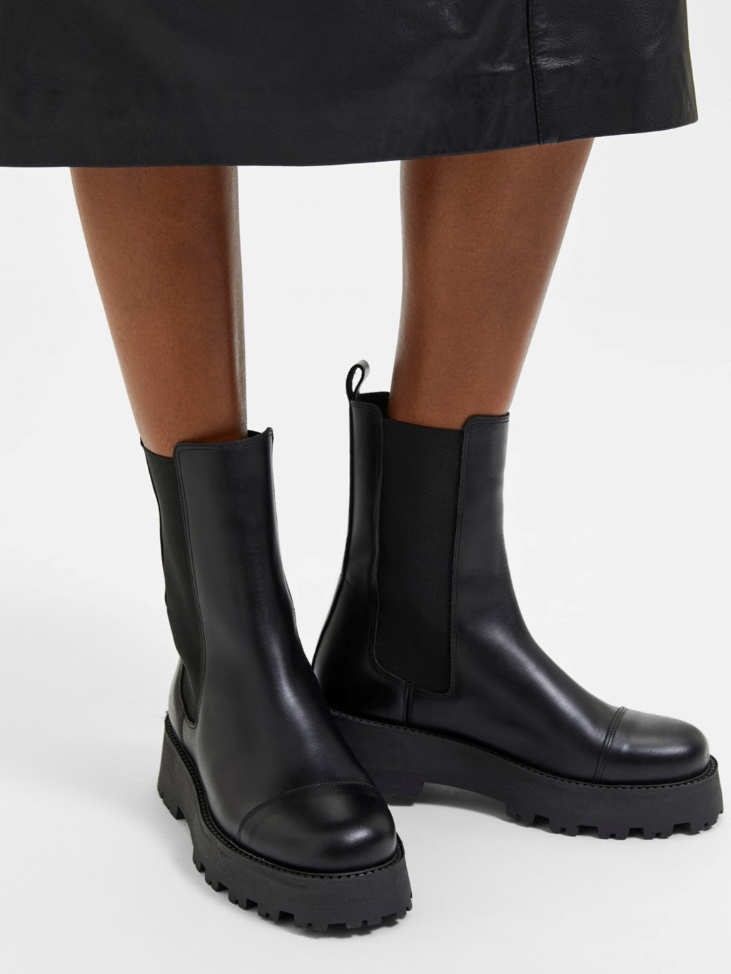 Cora Leather Toe-Cap Boot