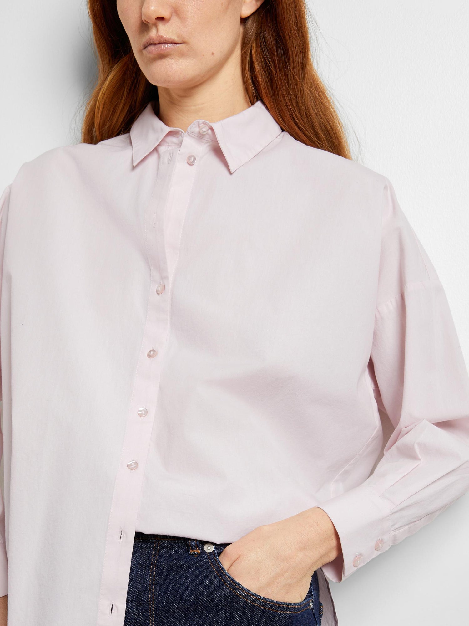 Dina Long Sleeve Shirt In Cradle Pink