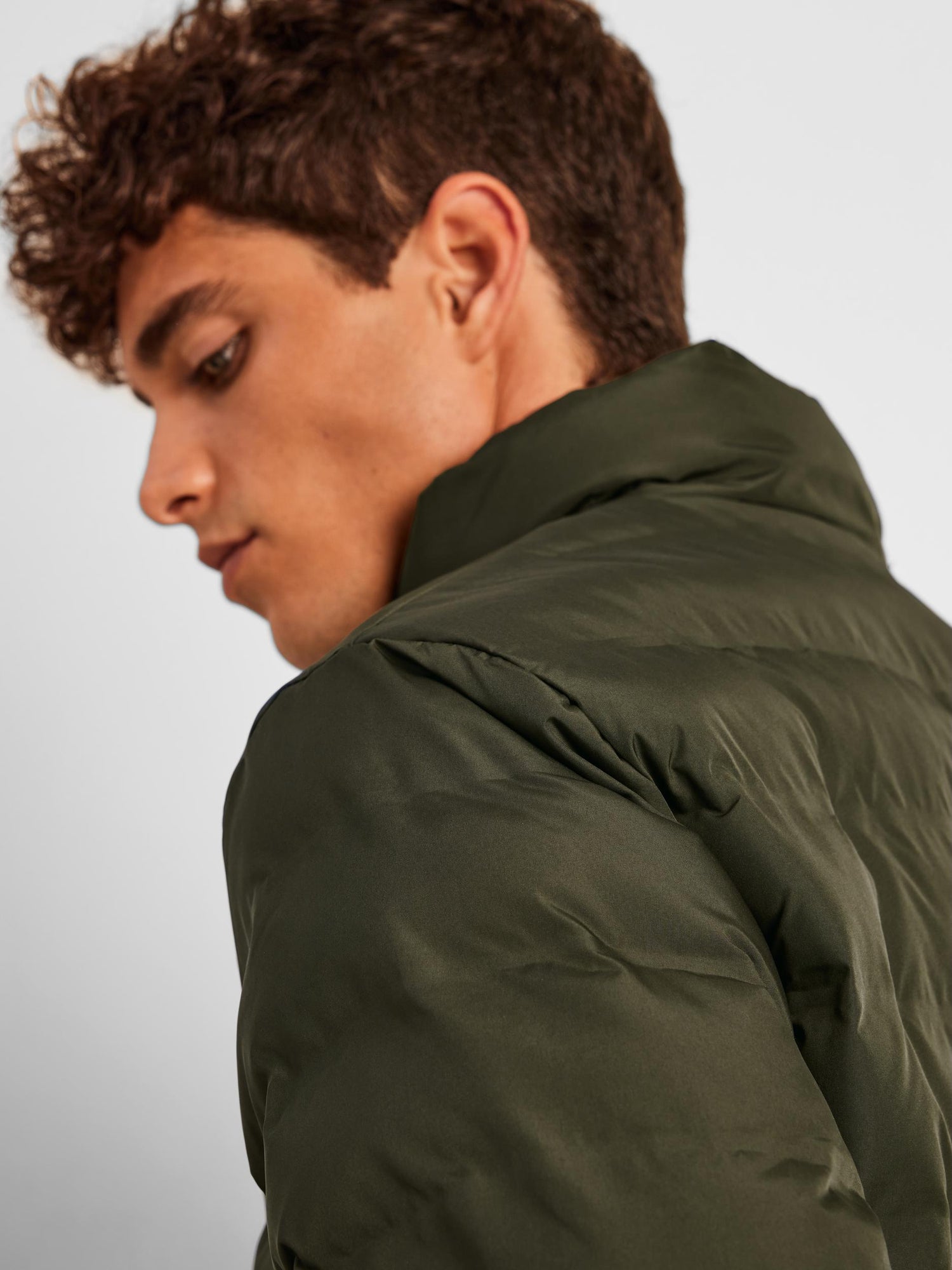 Barry Quilted Jacket In Forest Night