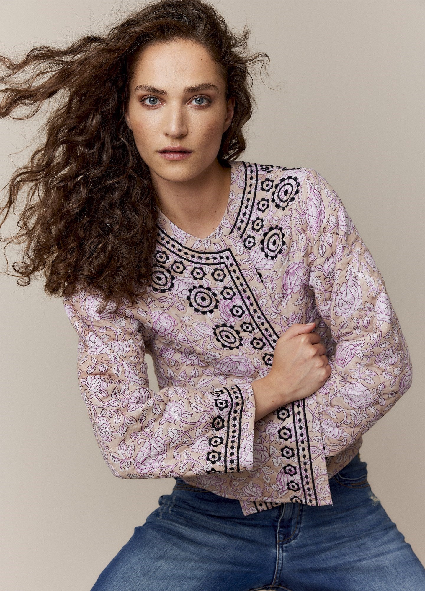 Quilted Embroidered Jacket