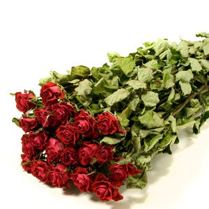 Dried Roses Natural Red Bouquet