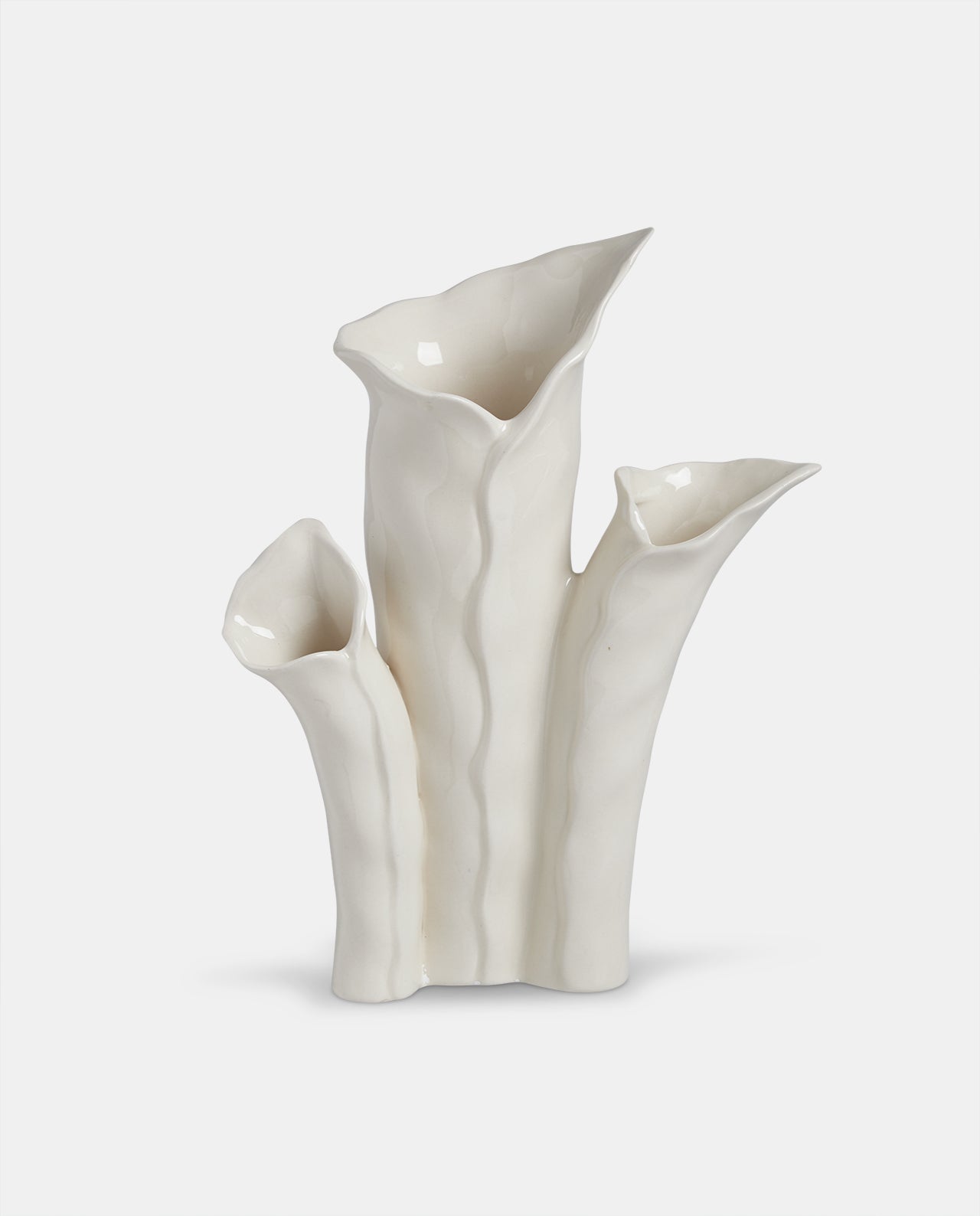 White Ceramic  Lily Vase - Large (7069988421811)