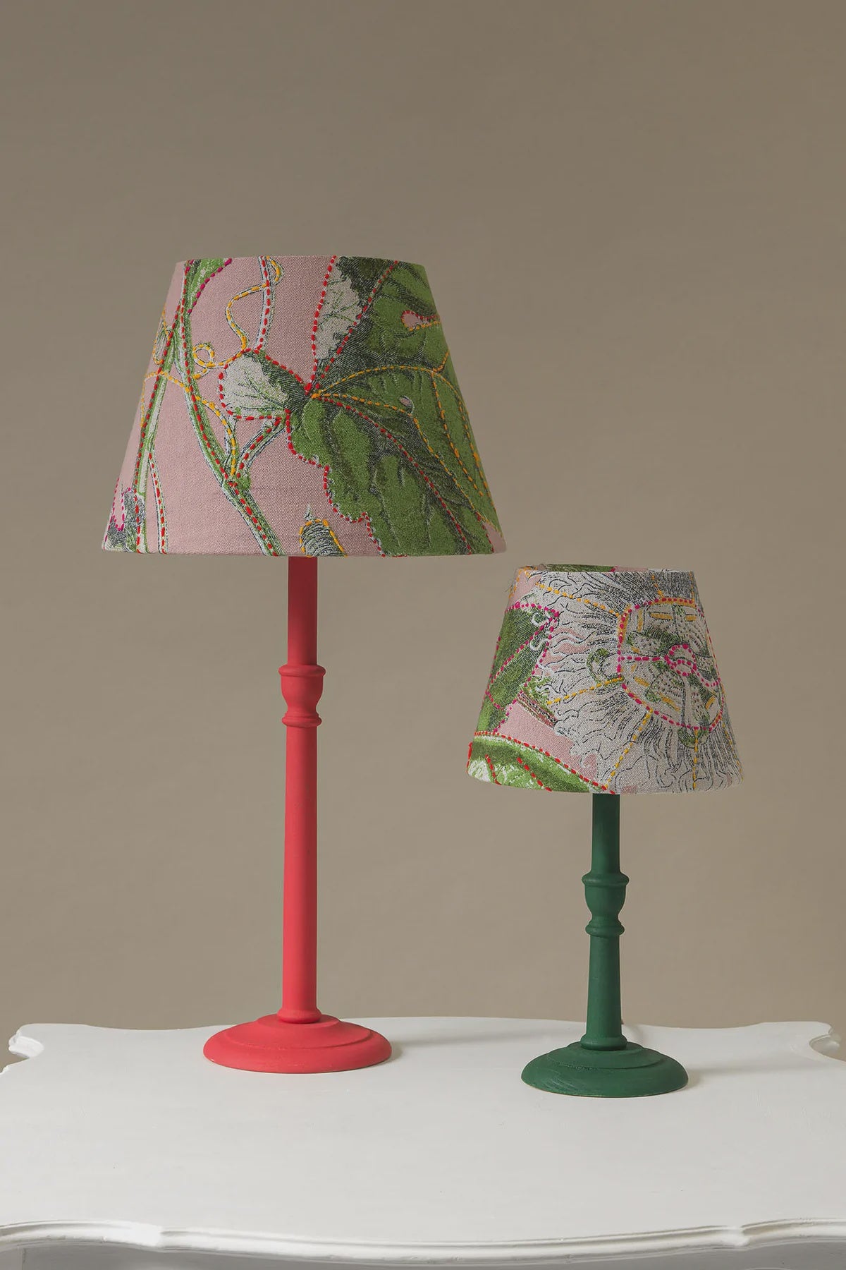 Passion Flower Pink Tapered Lampshade