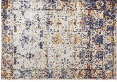 Persia Blue Mustard Cotton Woven rug