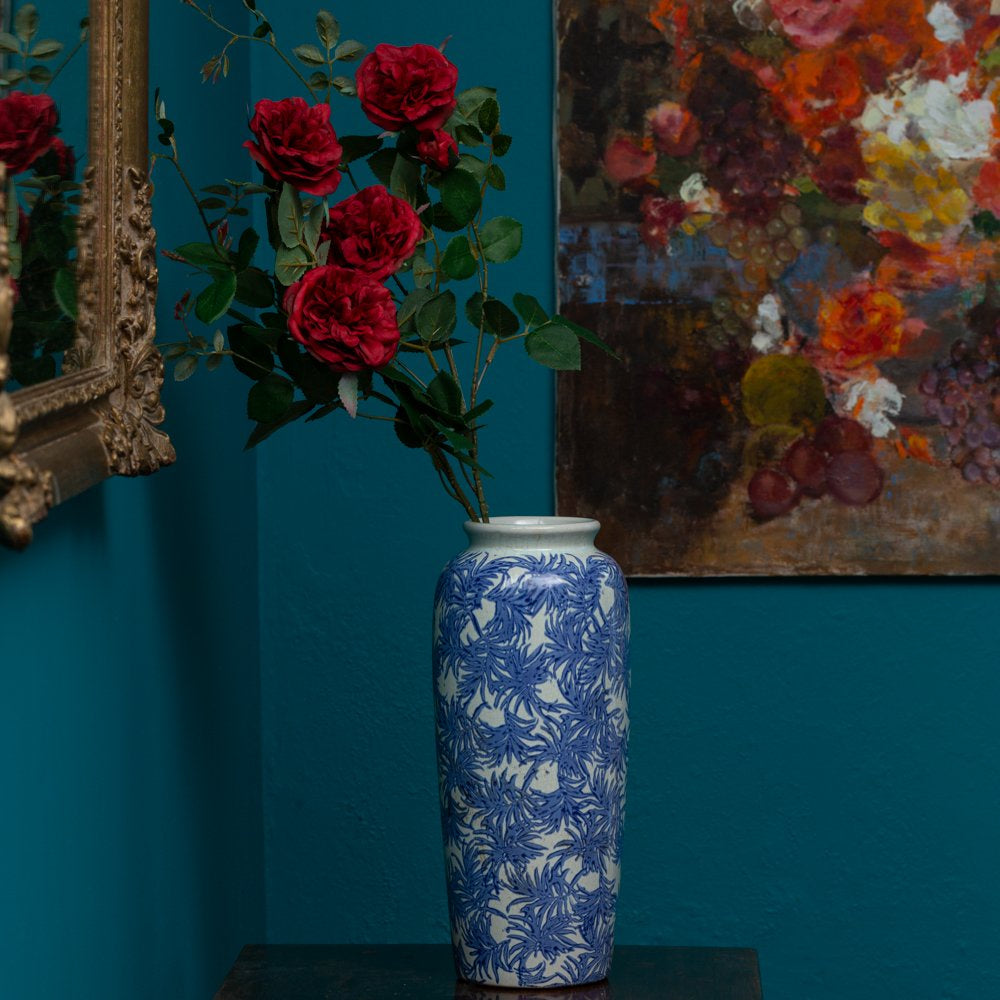 Blue Leaf  Large Vase