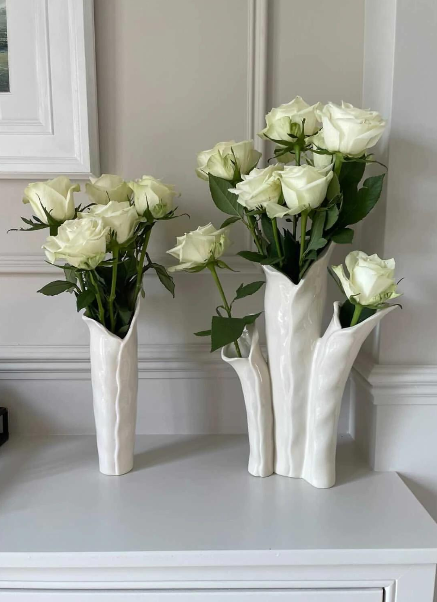 White Ceramic  Lily Vase (7069988552883)