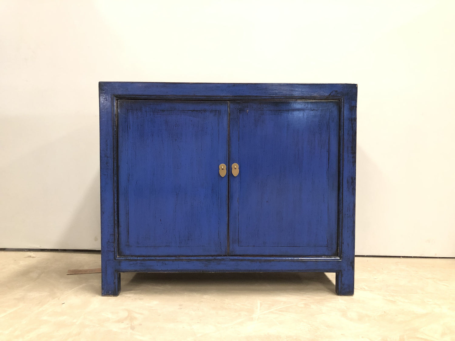 Lacquered Blue Two Door Cabinet